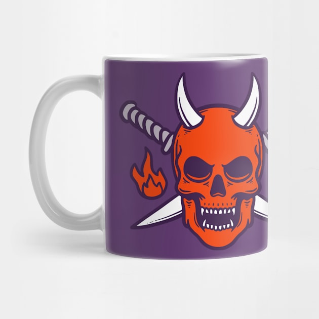 Angry Devil Skull by Pongatworks Store